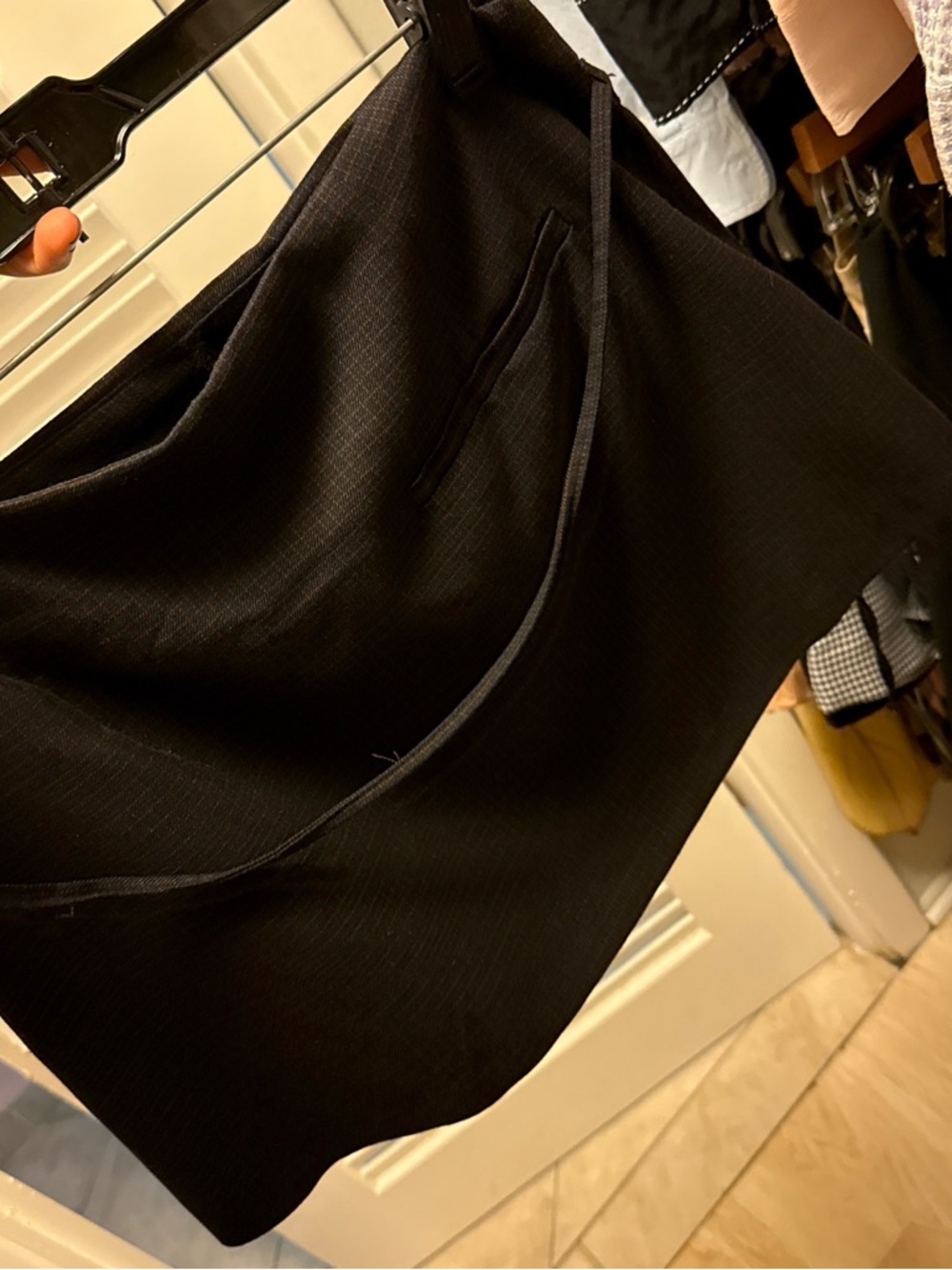Zara Black Tie-Front Skort